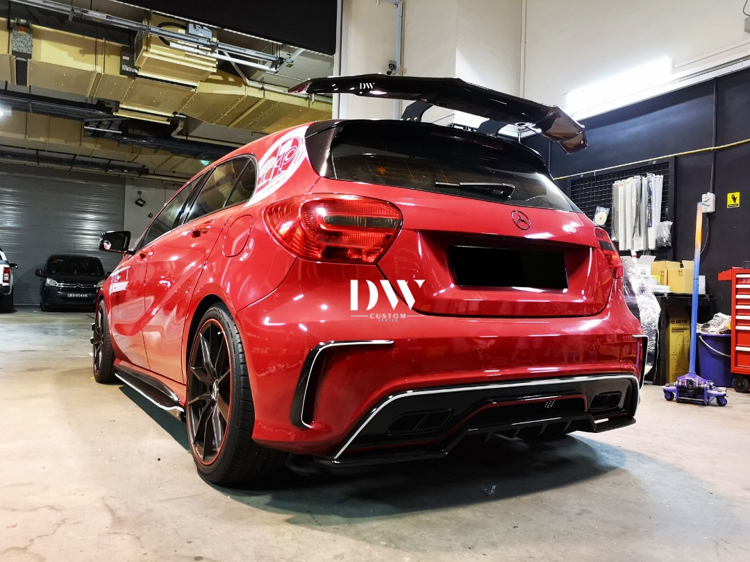 Mercedes Benz W176 A Class Custom Carbon Fiber Gt Spoiler