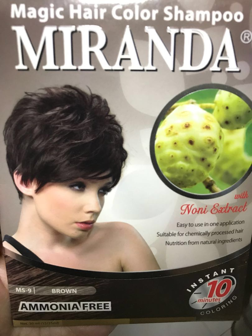 Miranda Magic Hair Colour Shampoo in Brown, Beauty & Personal Care