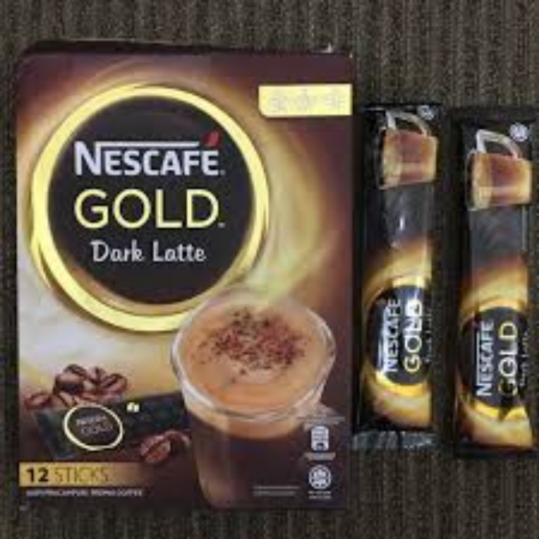 Nescafe Gold Dark Latte 12 3 Free Sachets Food Drinks Beverages On Carousell