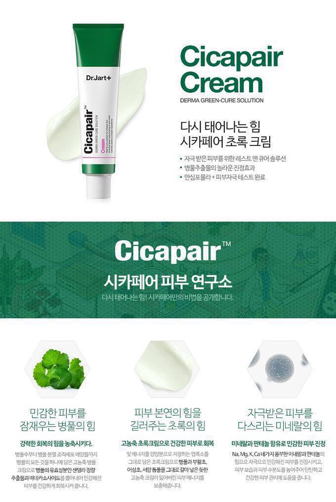 New Dr Jart Cicapair Cream 50ml Dr Jart Krem Muka Kesehatan Kecantikan Kulit Sabun Tubuh Di Carousell