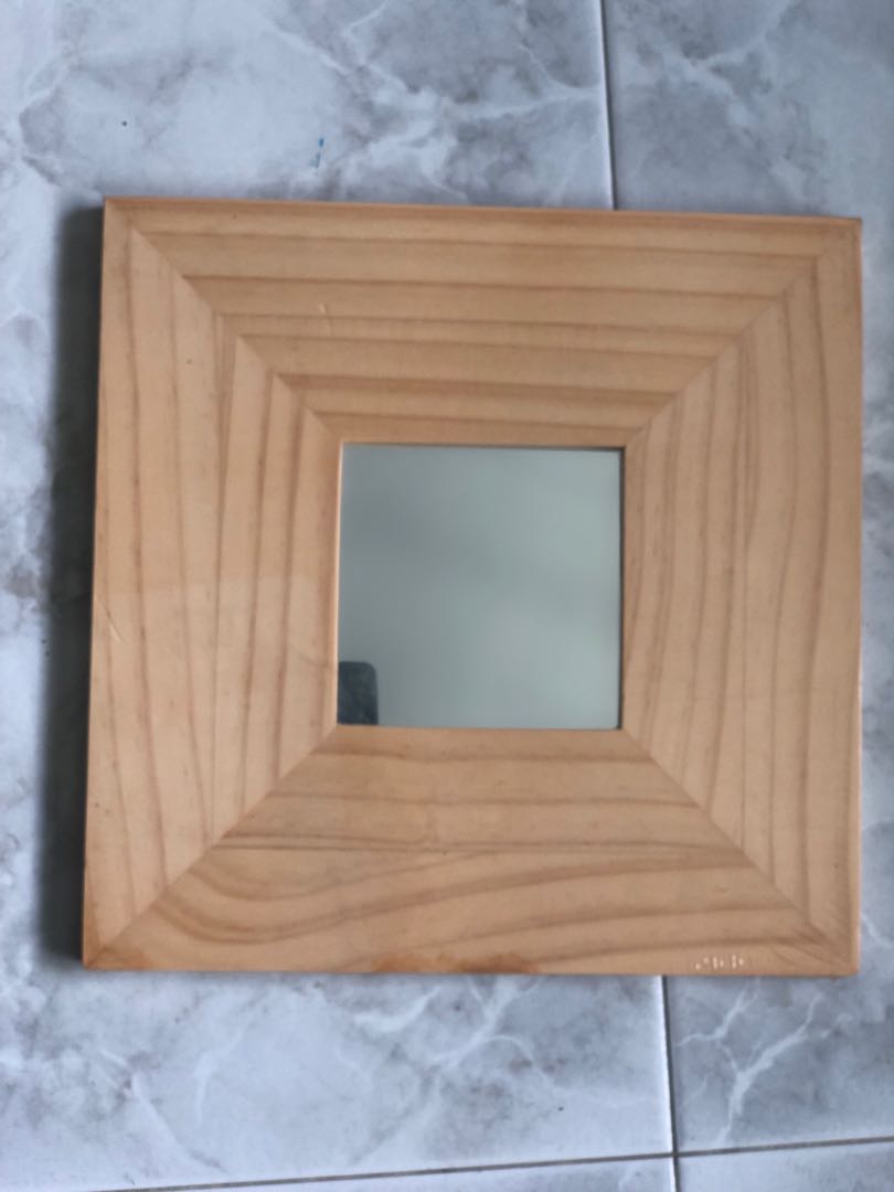 New Ikea Malma Mirror With Wooden Frame Furniture Home Decor Others On Carousell