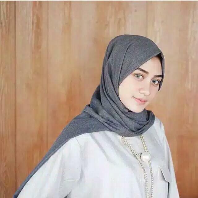 Pashmina Jilbab Hijab Kerudung Katun Supernova Pasmina Denim Fesyen Wanita Muslim Fashion Syal Di Carousell