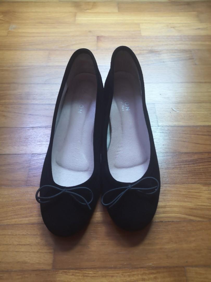 Pazzion Black Velvet Flats/Low heels 