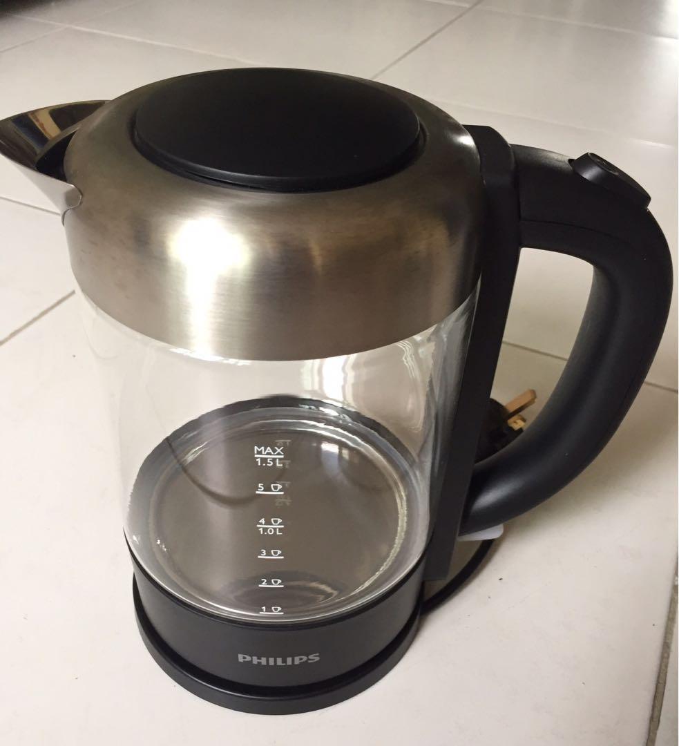 Philips 1.5L Schott Duran Glass Kettle (HD9342/02), TV & Home