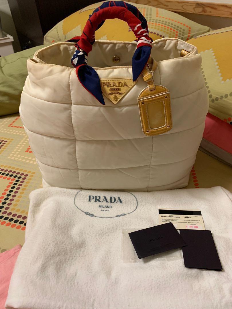 Prada crispy nylon tote, Luxury, Bags 