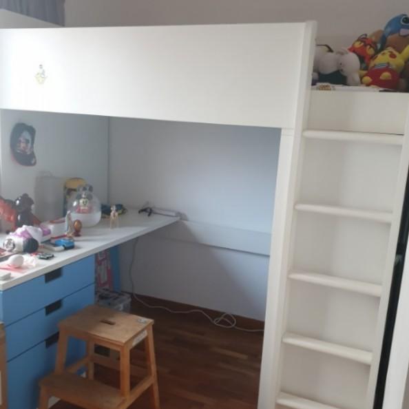 preloved ikea stuva bunk bed with study table babies kids baby nursery kids furniture childrens beds on carousell