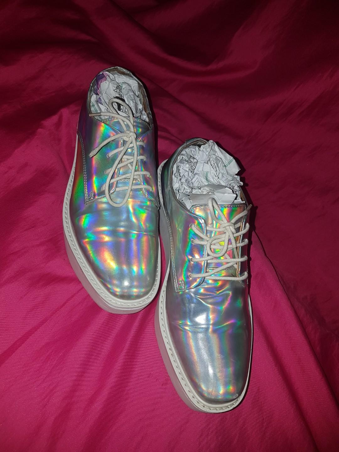 Preloved Prada Sneakers Rainbow Silver 