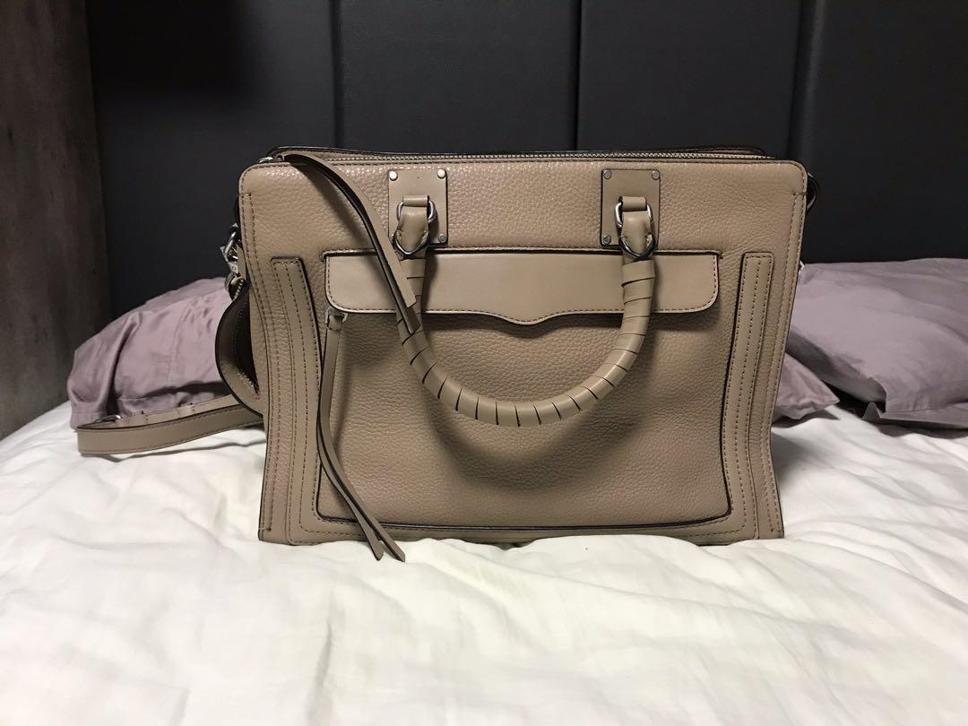 Rebecca Minkoff Bree Large Top zip Satchel Dark Cammeo