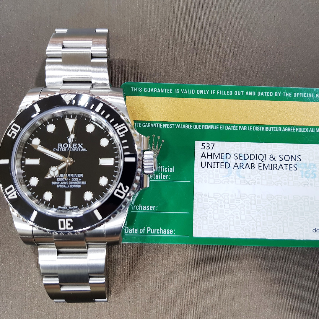 Rolex Submariner No Date M Series Oyster Stainless Steel Black Dial