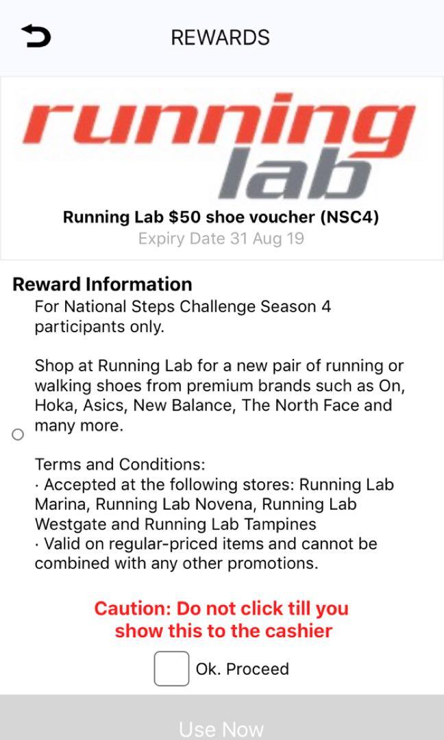 running lab $50 voucher