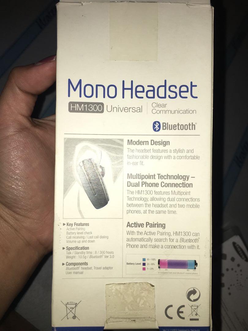 SAMSUNG Mono Headset (Category: Earphones) located in Manila. Submitted by ace02_ (Listing ID 211995009, Image 3). Description: Hi :) Selling Brand new Samsung Mono Headset For 300 only :) Complete package po never used nakuha lang sa raffle.. Pm lang po thank you..