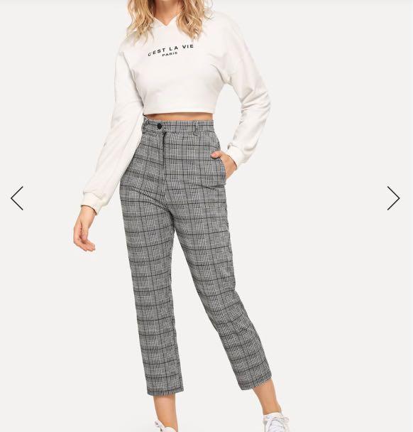 Shein Plaid Pants Discount Sale, UP TO 