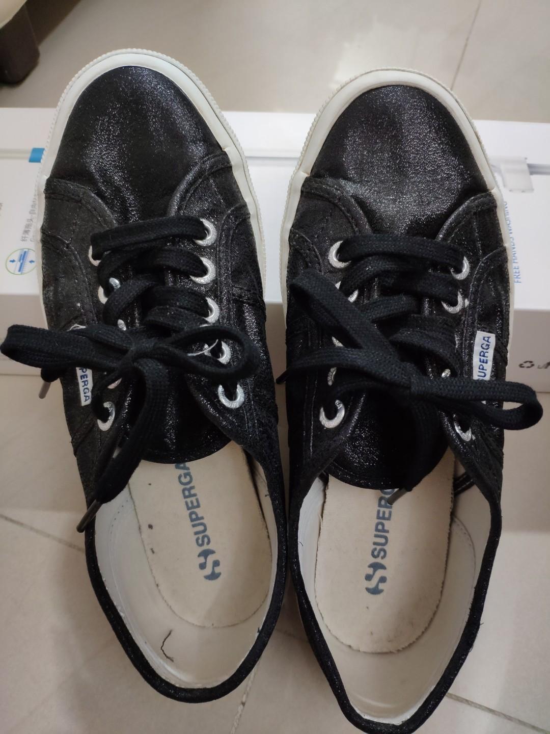 Superga Lamew Shimmer black sneakers 