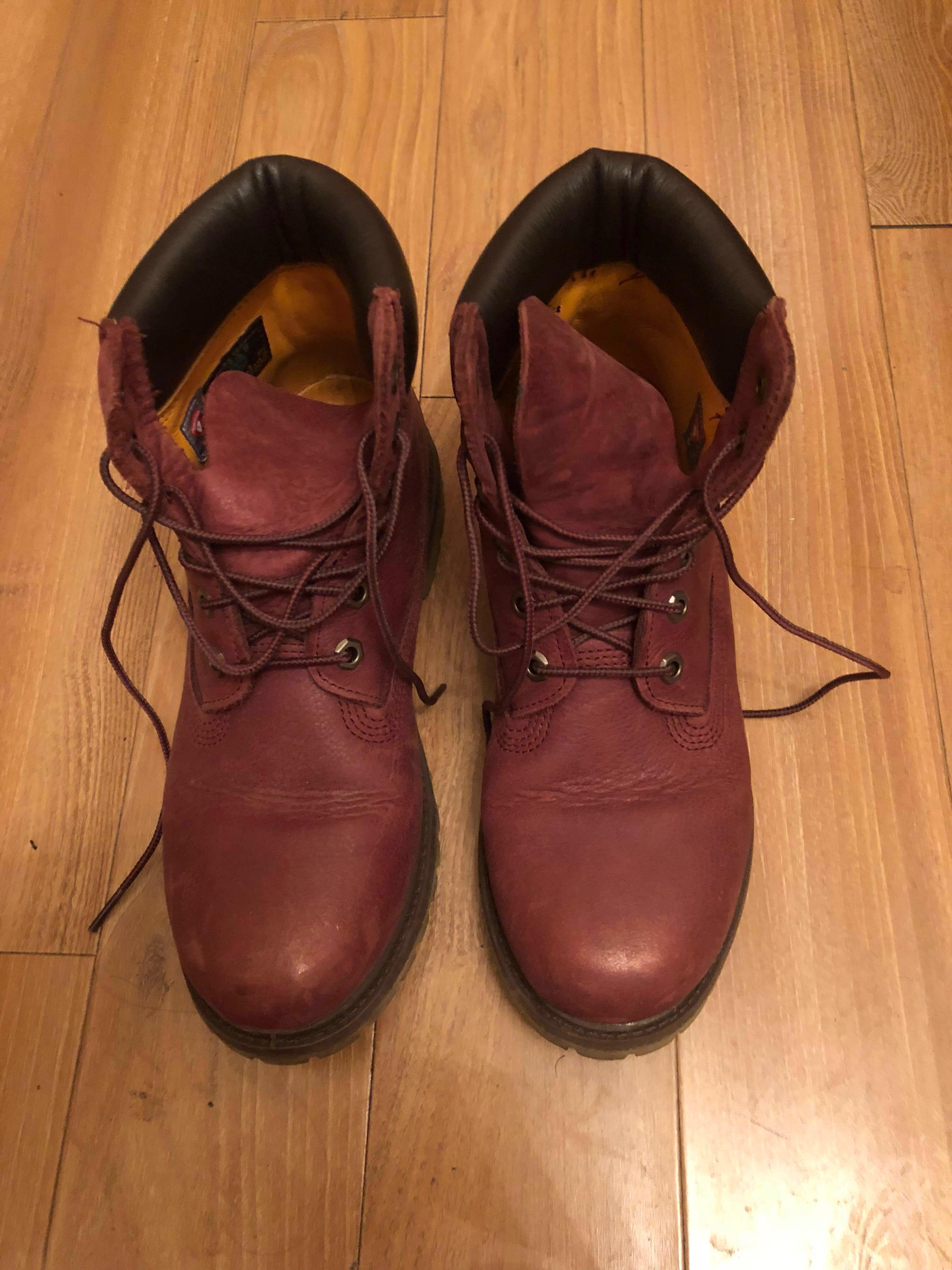 Timberland Red Wine Boots Carousell