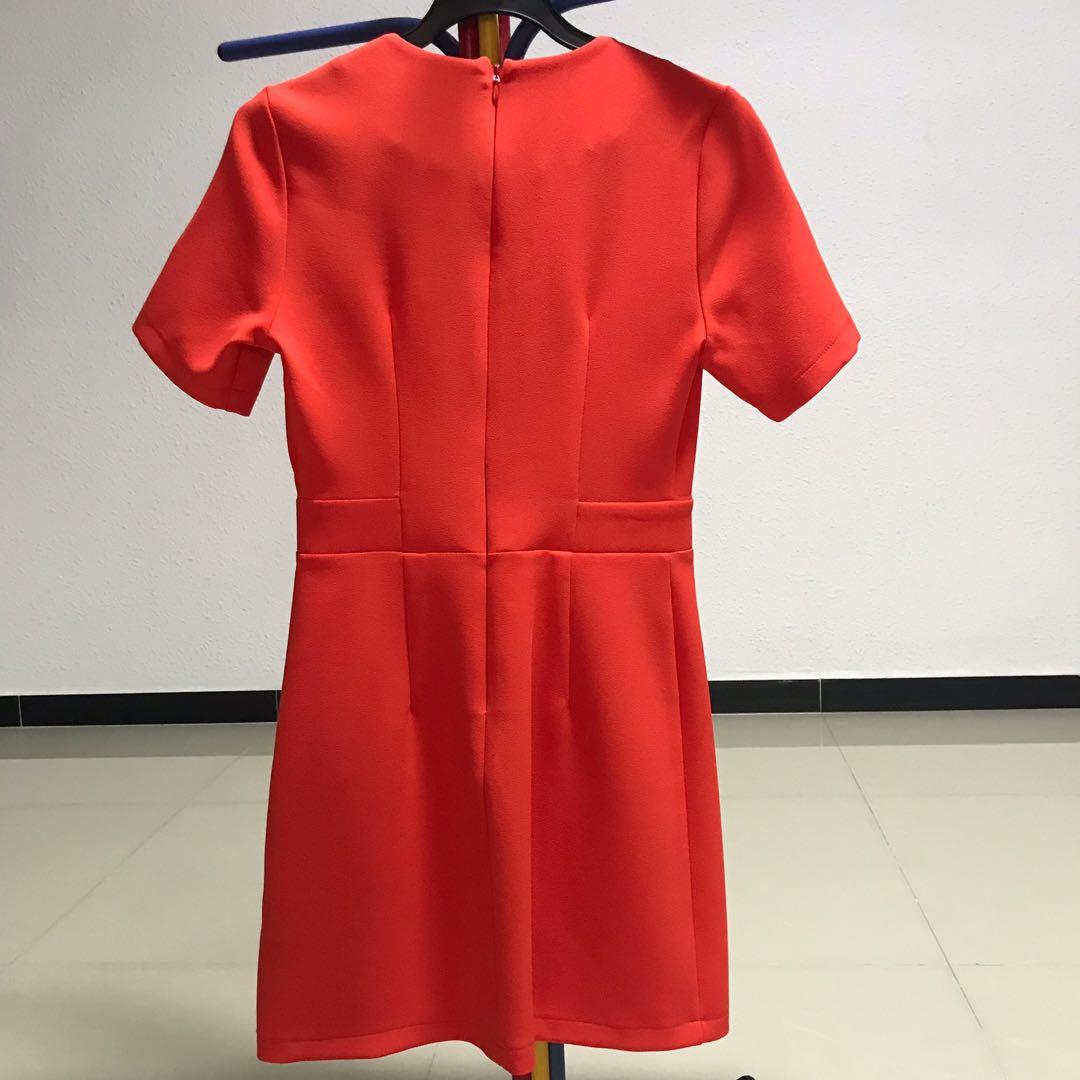 topshop long red dress