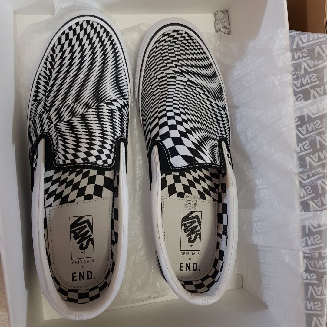 Uk11 Us12 End Vans Og Classic Slip On Lx Vertigo Men S Fashion
