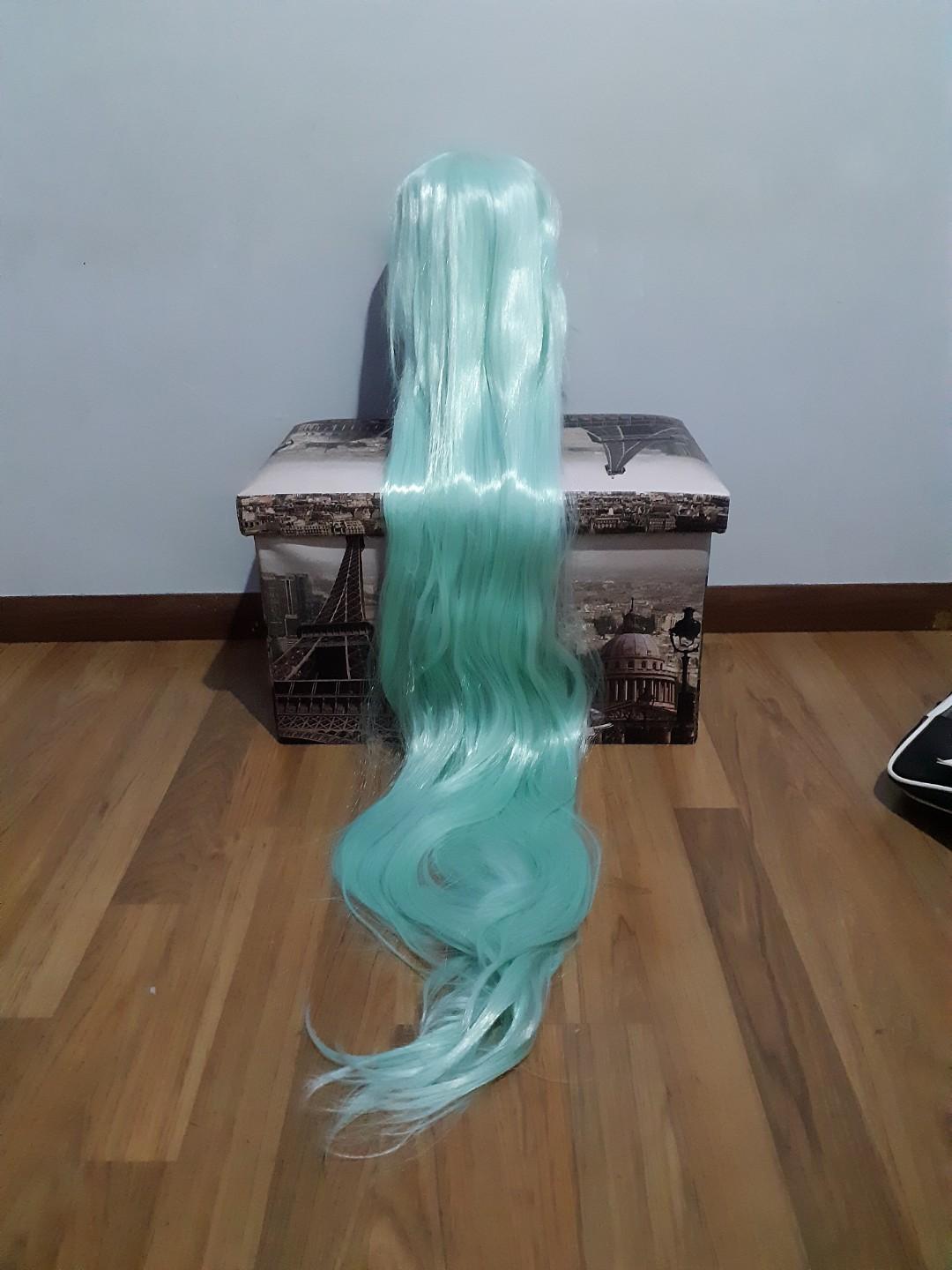 120cm blue wig