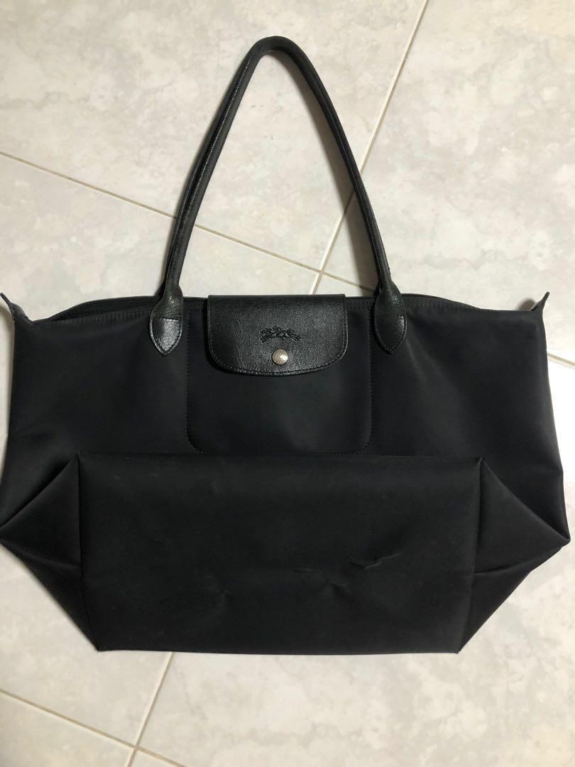 all black longchamp bag