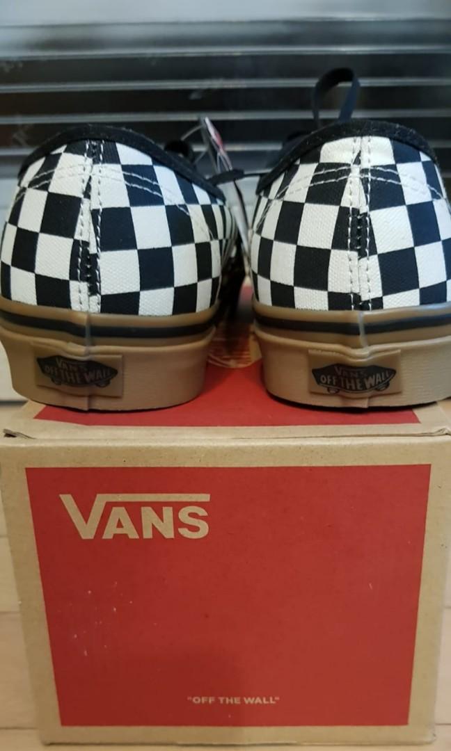 vans checkered gum sole