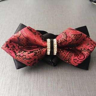 Men's adjustable red bow for wedding and party #JAN50