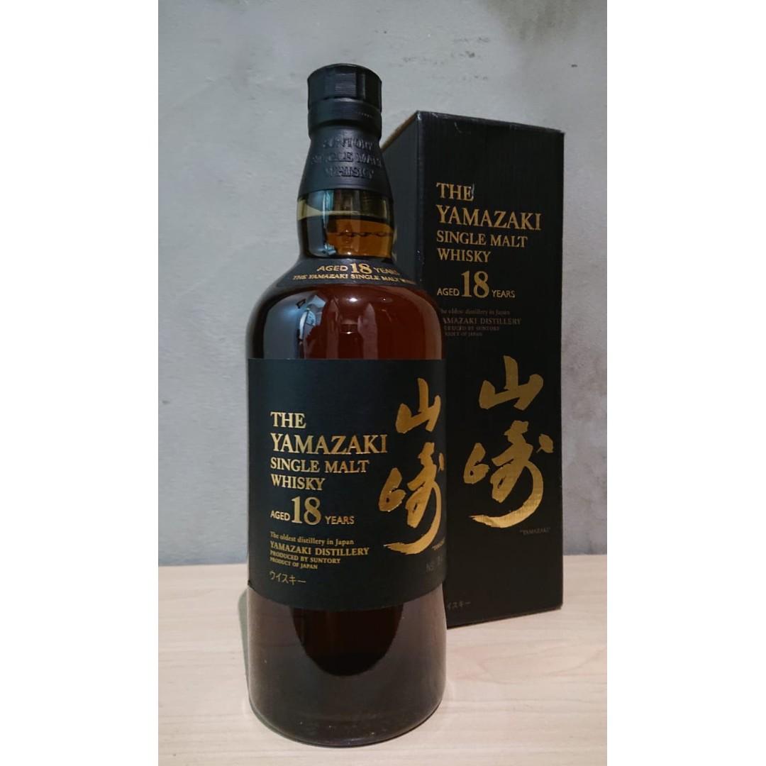 全新現貨) 日版山崎18年威士忌700ML Brand New YAMAZAKI, 嘢食