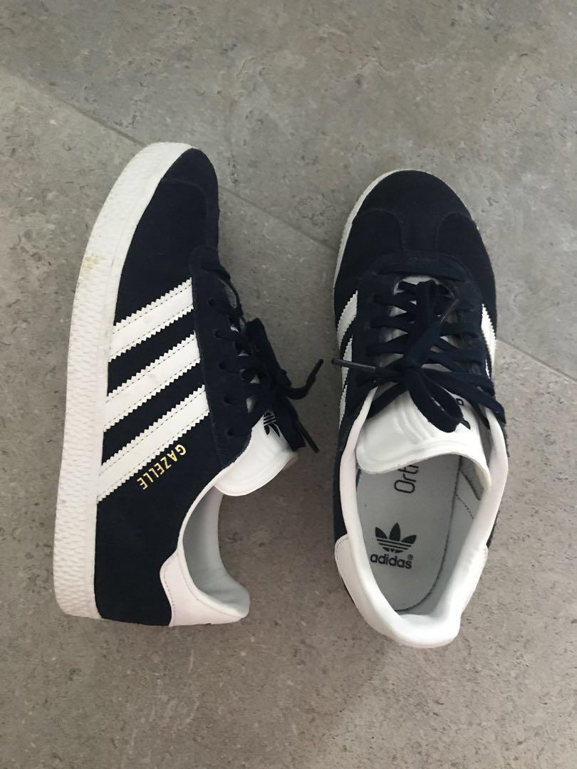 adidas originals navy suede gazelle trainers