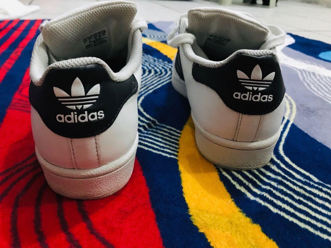 Adidas Originals Superstar Classic Black Stripes Gold Tongue