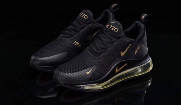A00- nike air max 720/270 black gold hotsell