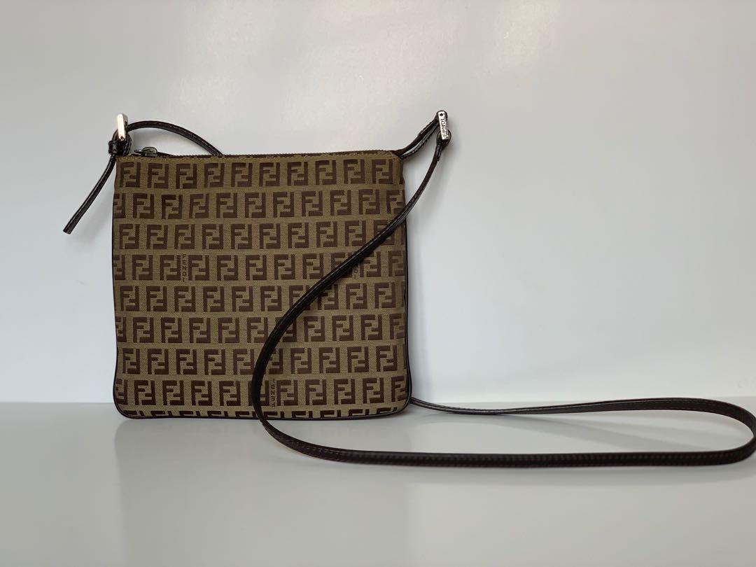 Authentic Fendi Brown Monogram Sling Bag Women S Fashion Bags