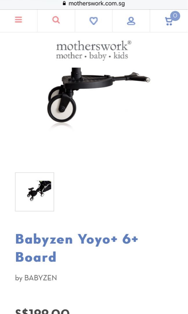 Baby zen yoyo standing board, Babies & Kids, Going Out, Strollers on