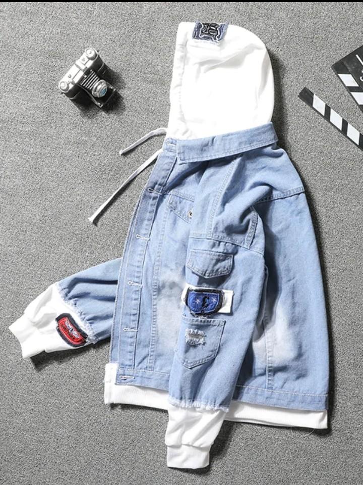 casual faux pocket ripped