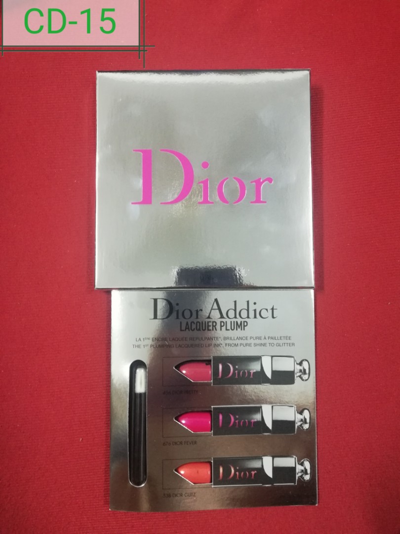 CD 15 Dior Addict Lacquer Plump 456 Dior Pretty 676 Dior Fever