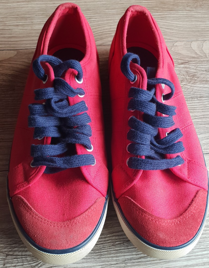 Celio Authentic Men S Red Canvas Casual Sneakers Men S Fashion
