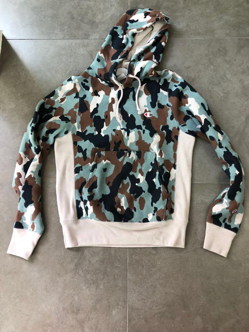 Champion camouflage pullover hoodie top