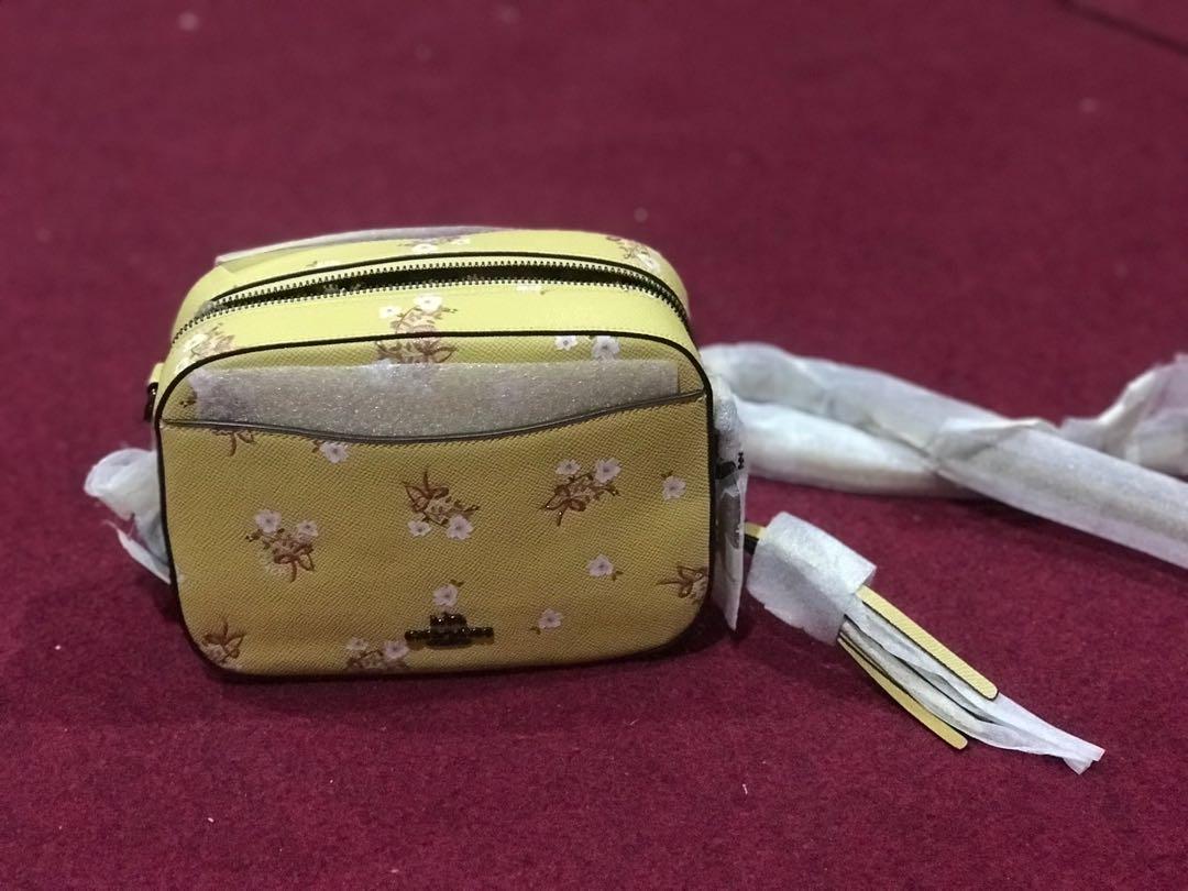 Coach Camera Bag With Floral Bow Print Fesyen Wanita Tas Dompet di Carousell