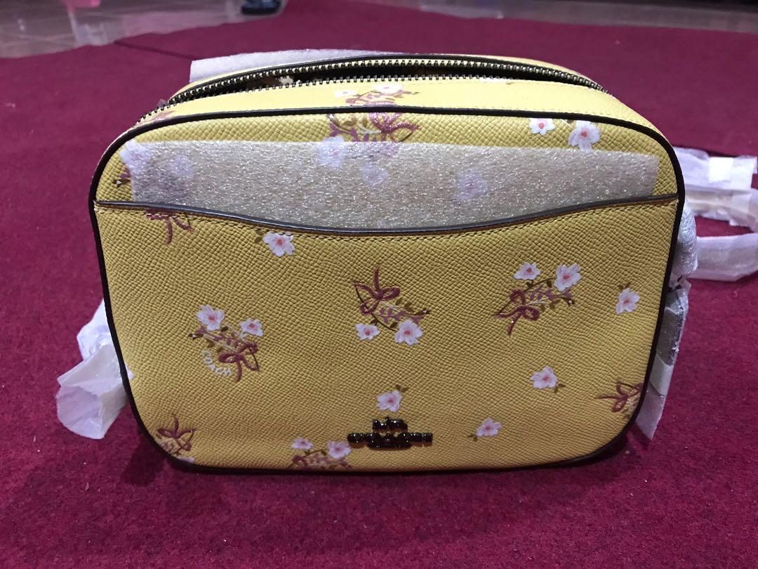 Coach Camera Bag With Floral Bow Print Fesyen Wanita Tas Dompet di Carousell