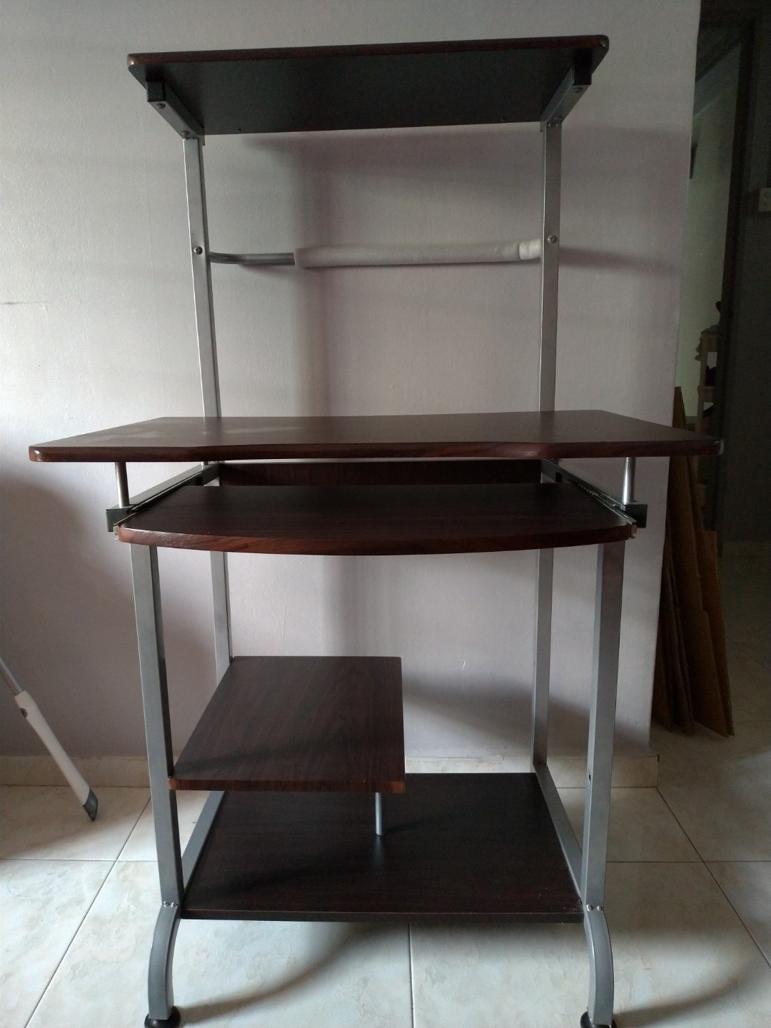 Computer Table With Sliding Keyboard Compartment Furniture Tables Photo