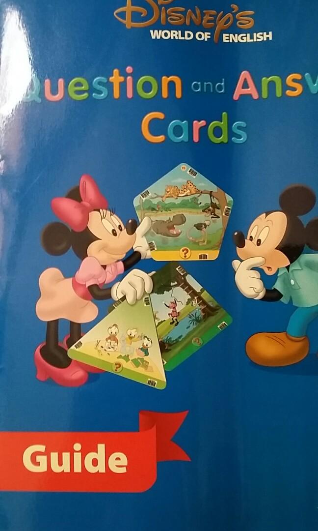 Disney world of English 迪士尼美語世界Q&A cards, 興趣及遊戲, 書本 