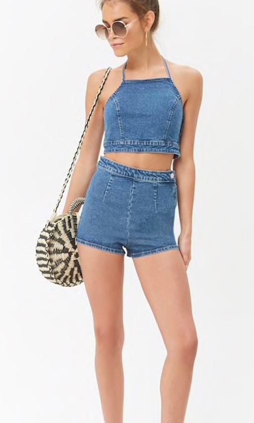 denim halter top
