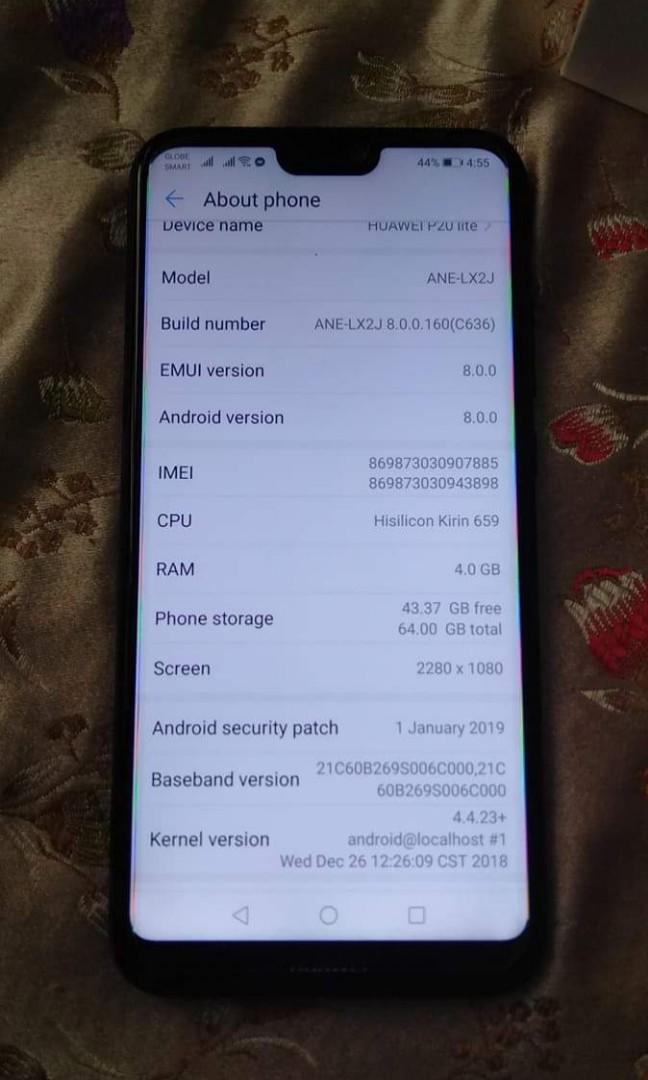 For sale huawei p20 lite (Category: Huawei) located in Manila. Submitted by heidenjohnson (Listing ID 212232065, Image 3). Description: Selling my Huawei p20 lite, not a single scratch, 100% smooth Complete with original charger, Original headset. Almost new. 4gb RAM 16mp front dual lense 16mp rear dual lense 64gb storage 3000mAh Android 8.0 Nine nine five seven five two nine four six four..