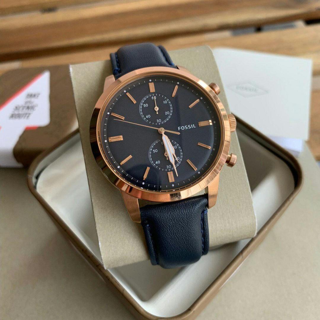 Fossil Original FS5396 TOWNSMAN 44MM CHRONOGRAPH NAVY LEATHER
