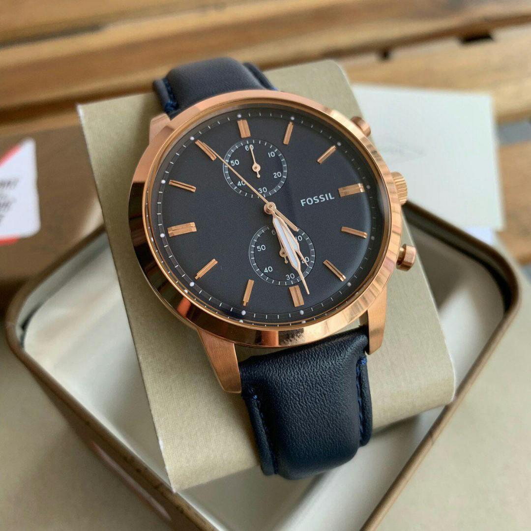 Fossil Original FS5396 TOWNSMAN 44MM CHRONOGRAPH NAVY LEATHER WATCH Men s Fashion Watches Accessories Watches on Carousell