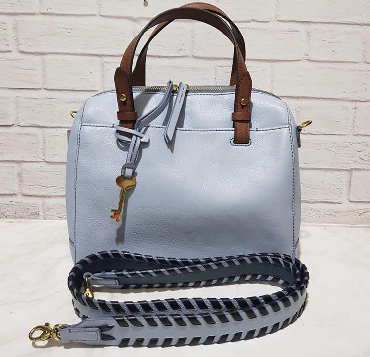 Fossil Rachel Horizon Blue Fesyen Wanita Tas Dompet di Carousell