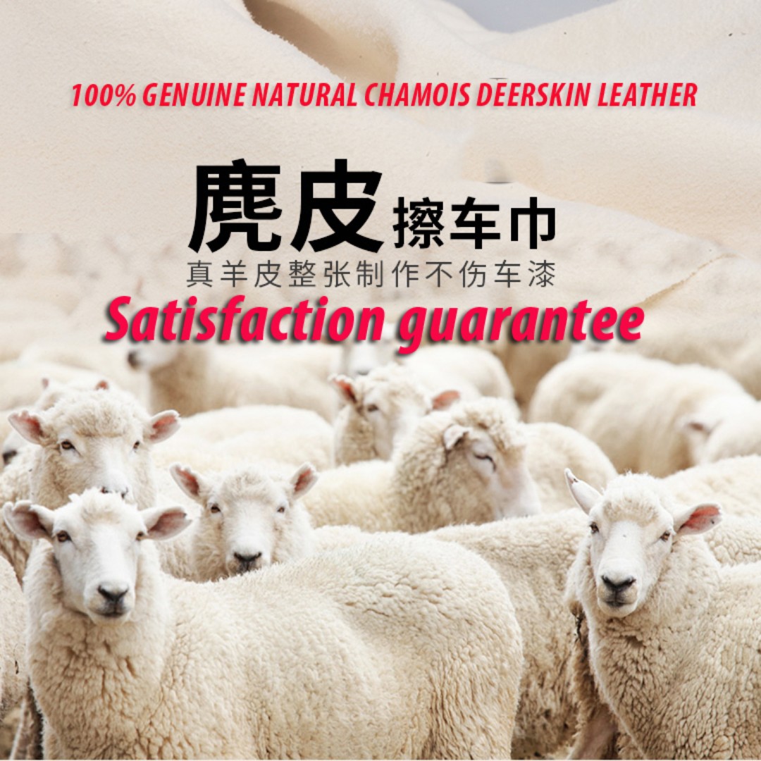 Genuine Natural Chamois Leather Car Cleaning Cloth Genuine Leather