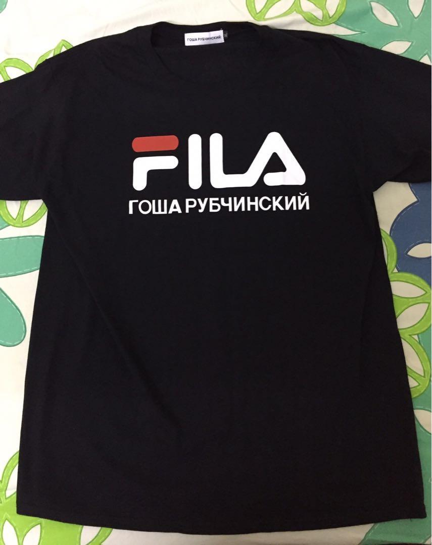 Gosha Rubchinskiy Russia Fila Italy tee shirt L size, Men's Fashion, Clothes, on Carousell