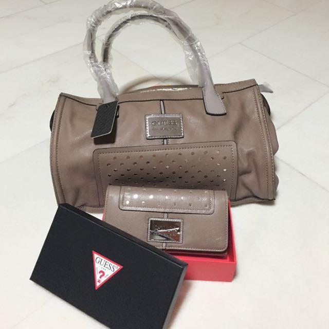 guess handbag and wallet set