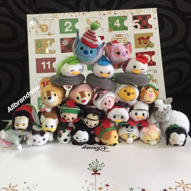 Instock US Disney advent calendar Tsum Tsum Plush Christmas box set