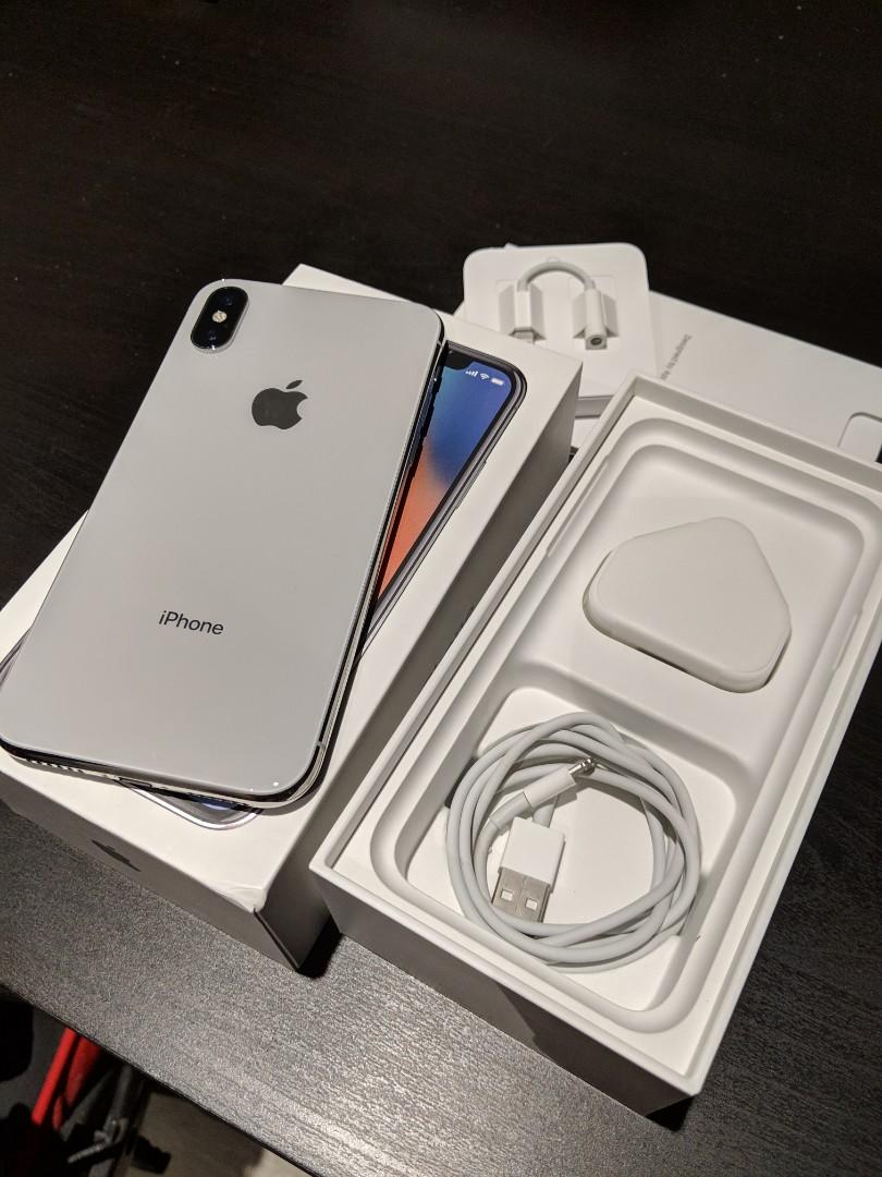 iPhone X 256GB Silver Complete Set, Mobile Phones & Gadgets