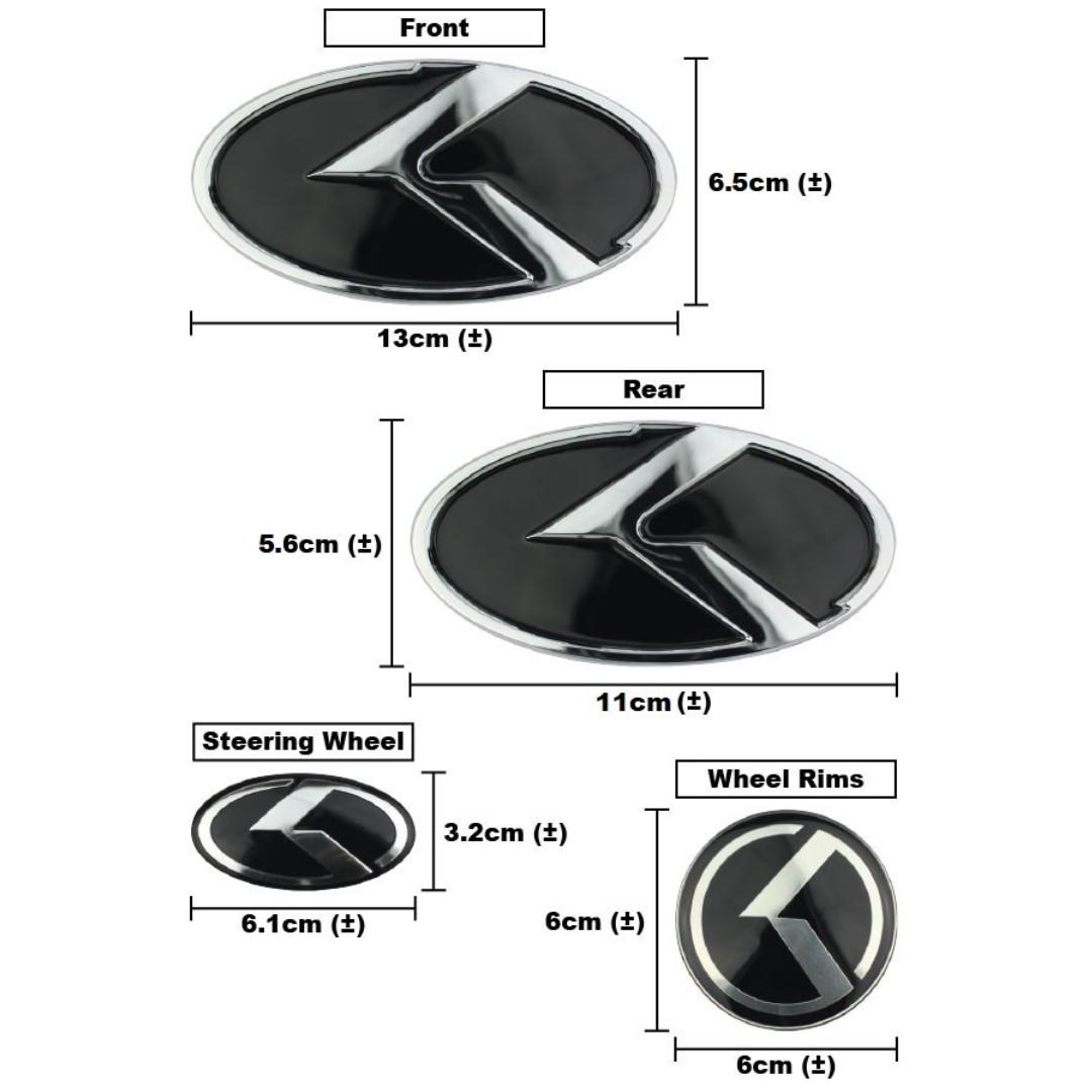 Kia 3.0 K Logo Emblem Sets 