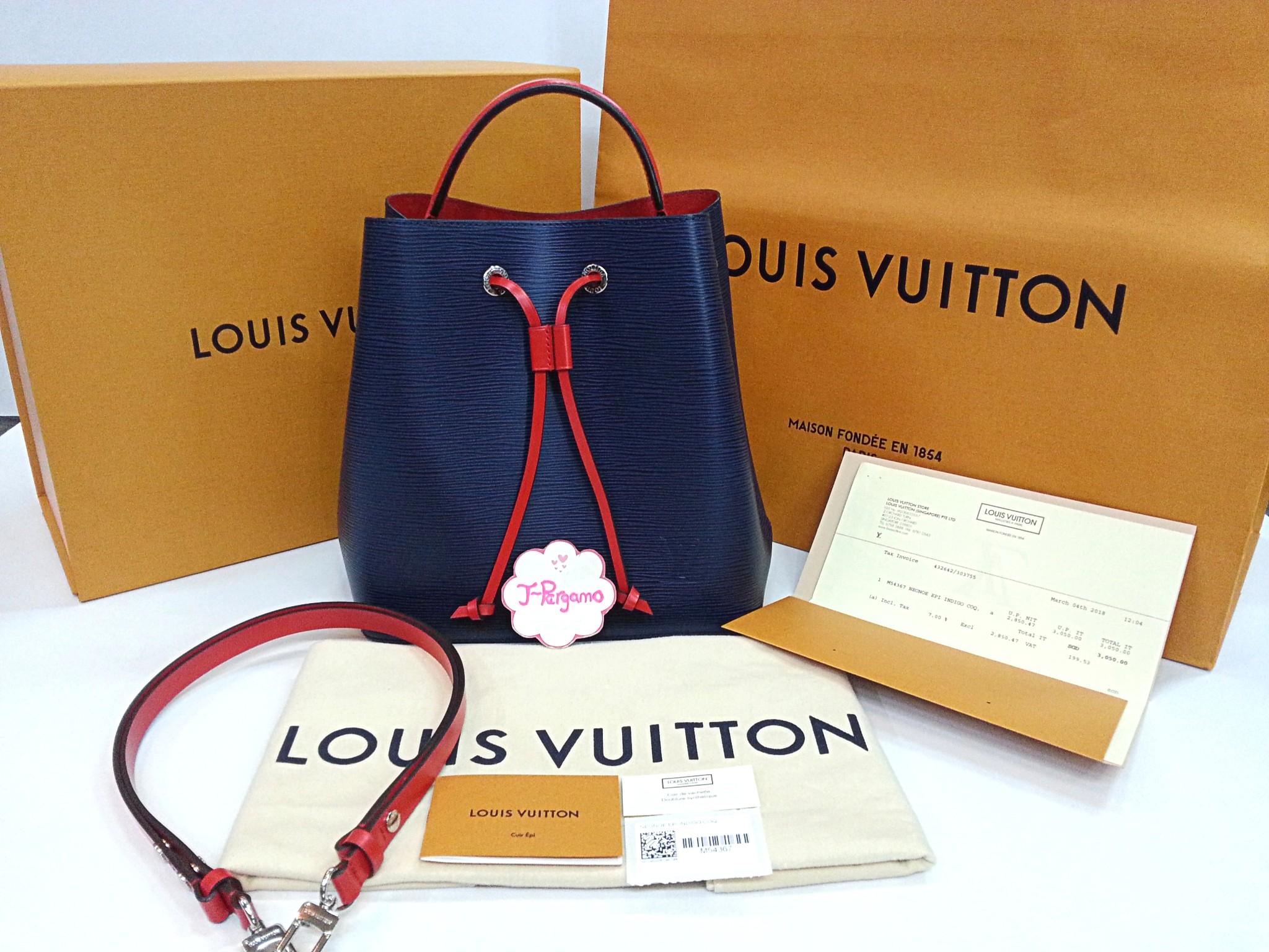 Like New! Louis Vuitton NeoNoe Epi Leather Indigo M54367 {{Only For Sale}} ** No Trade ...